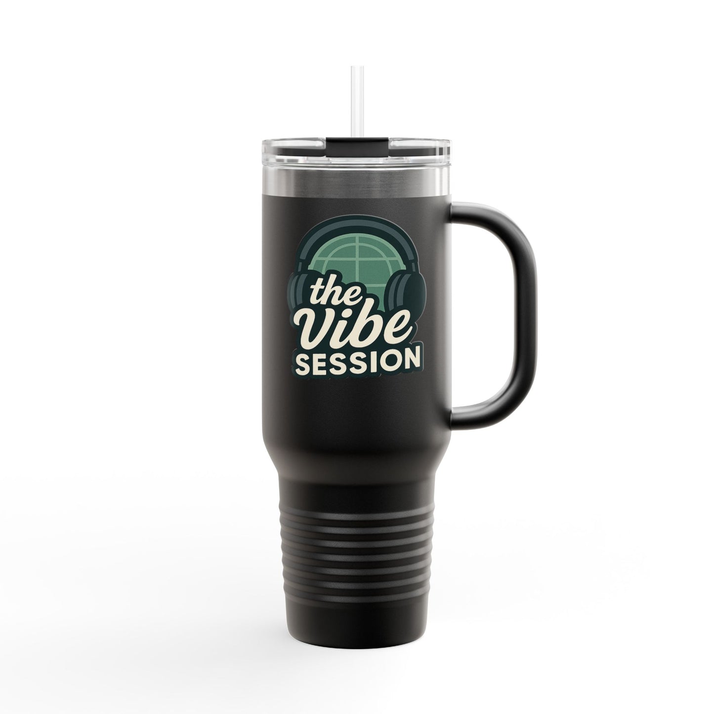 Vibe Session Insulated Travel Mug - 40oz, Travel Coffee Cup, Stainless Steel Mug, Personalized Gift, Music Lover Drinkware, Summer Hydration